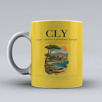 Thumbnail for Calvi (CLY) airport code design on yellow ceramic mug