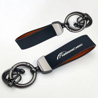 Thumbnail for AirBridgeCargo Horseshoe Buckle key chain in navy blue