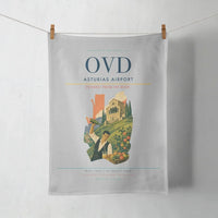 Thumbnail for Asturias Airport (OVD) design on light gray towel