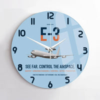 Thumbnail for E-3 Sentry AWACS design on light blue no frame wall clock
