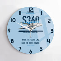 Thumbnail for Shorts 360-300 design on light blue no frame wall clock