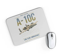 Thumbnail for A-10C Thunderbolt II design on light gray rectangle mouse pad