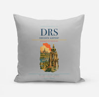 Thumbnail for Dresden Airport (DRS) design on light gray pillow