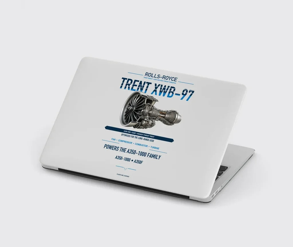 TRENT XWB-97 design on light gray MacBook case