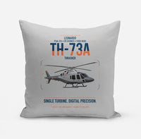 Thumbnail for Leonardo TH-73A Thrasher design on light gray pillow