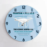 Thumbnail for DJI Phantom 4 Pro V2.0 design on light blue no frame wall clock