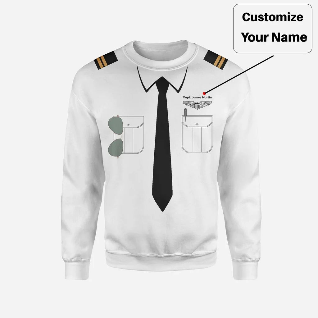 Customisable Pilot Uniform 3D Sweatshirt - view 6