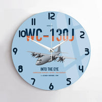 Thumbnail for WC-130J Hurricane Hunter design on light blue no frame wall clock