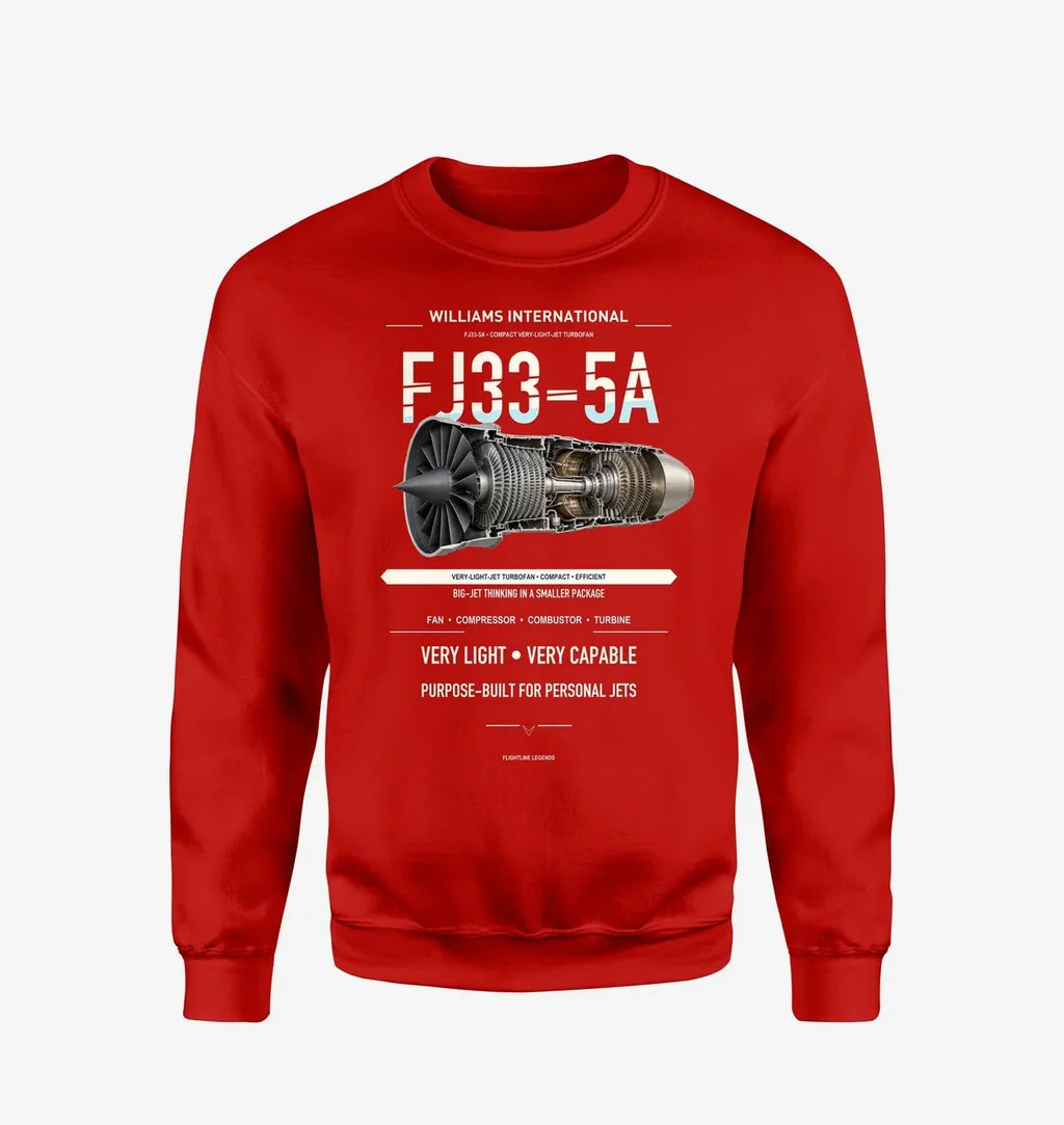 FJ33-5A design on red sweatshirt
