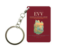 Thumbnail for Evansville Regional Airport (EVV) design on dark red key chain