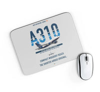 Thumbnail for Airbus A310-200 design on light gray rectangle mouse pad