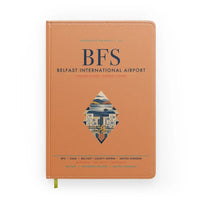 Thumbnail for Belfast International Airport (BFS) design on orange notebook