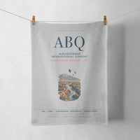Thumbnail for Albuquerque International Sunport (ABQ) design on light gray towel