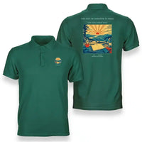 Thumbnail for VINTAGE G4500 - The Five Hundredth Sunrise - Double-Side Polo T-Shirt design on green