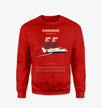 Thumbnail for Bombardier Learjet 55 design on red sweatshirt