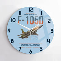 Thumbnail for F-105D Thunderchief design on light blue no frame wall clock
