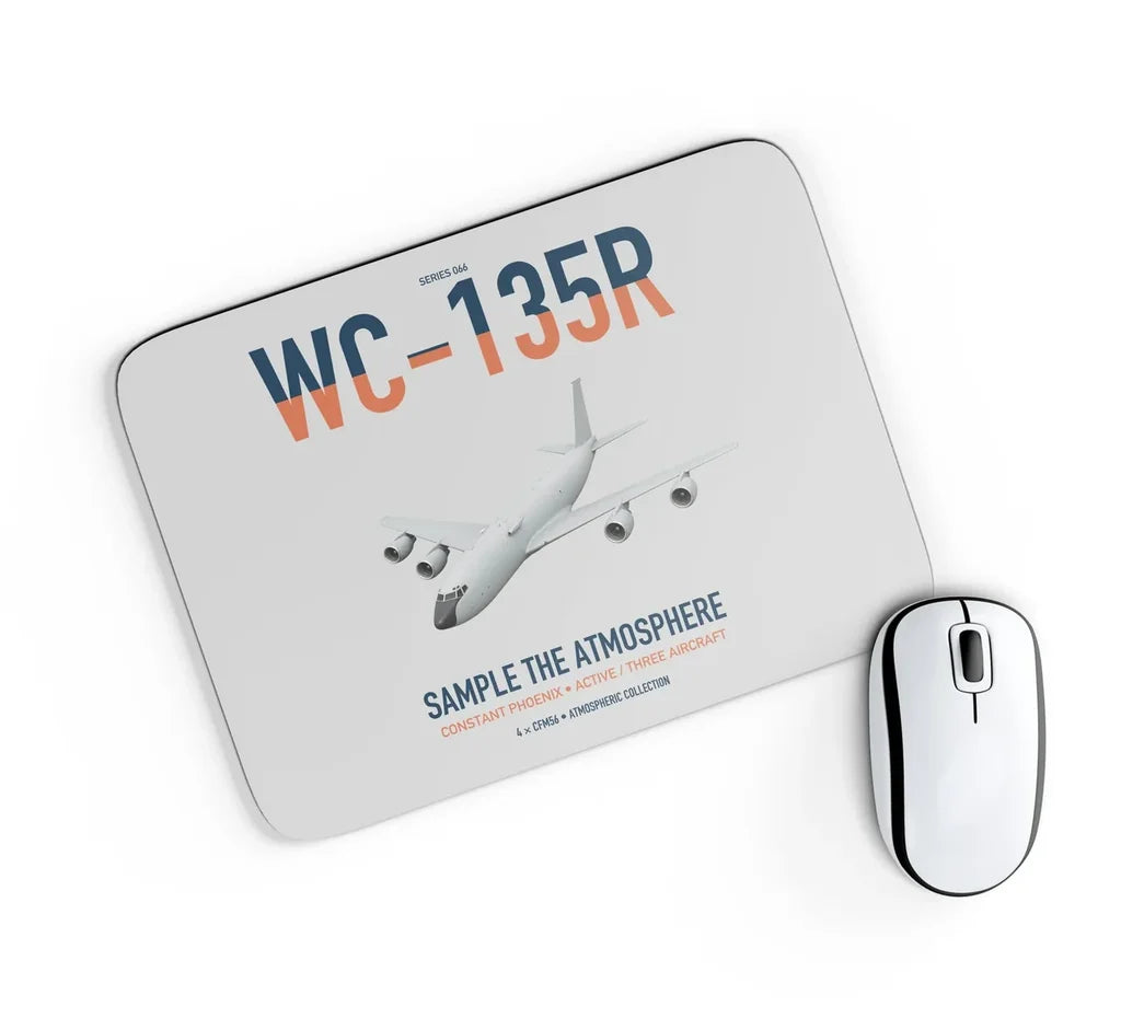 WC-135R Constant Phoenix design on light gray rectangle mouse pad