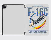 Thumbnail for F-16C Fighting Falcon design on light gray ipad tablet case