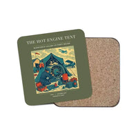 Thumbnail for The Hot Engine Tent - Designed Coasters design on green army 1-piece