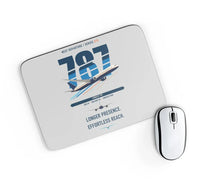 Thumbnail for Boeing 787-10 Dreamliner design on light gray rectangle mouse pad