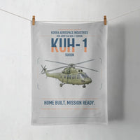 Thumbnail for Korea Aerospace Industries KUH-1 Surion design on light gray towel