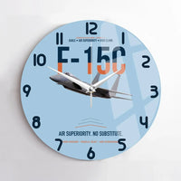 Thumbnail for F-15C Eagle Air Superiority No Substitute design on light blue no frame wall clock