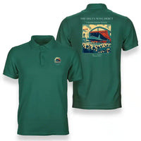 Thumbnail for VINTAGE G4460 - The Delta Wing Debut - Double-Side Polo T-Shirt design on green