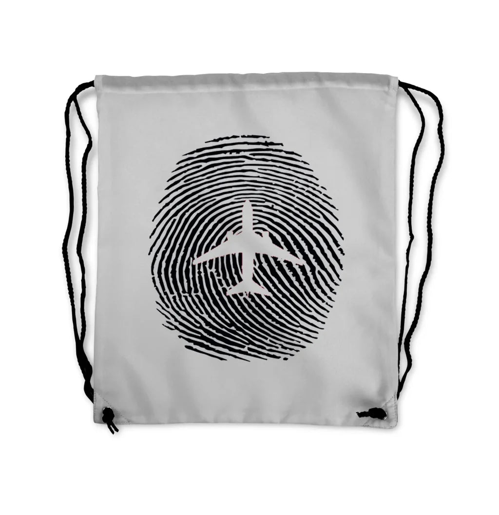 Aviation Finger Print Drawstring Bag - view 6