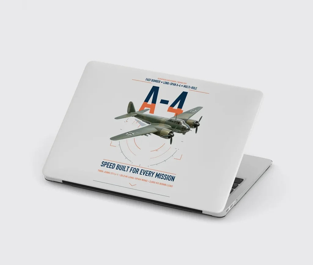 Junkers Ju 88A-4 design on light gray MacBook case