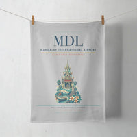 Thumbnail for Mandalay International Airport (MDL) design on light gray towel