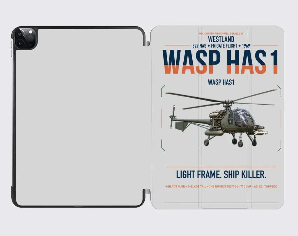 Westland Wasp HAS1 design on light gray ipad tablet case