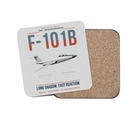Thumbnail for F-101B Voodoo design on light gray 1 piece coaster