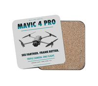 Thumbnail for DJI Mavic 4 Pro design on light gray 1 piece coaster