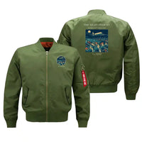 Thumbnail for VINTAGE G4111 - The Night Freight - Bomber Jacket design on green
