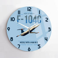 Thumbnail for F-104C Starfighter design on light blue no frame wall clock