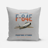 Thumbnail for F-84E Thunderjet design on light gray pillow