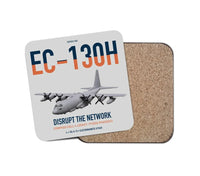 Thumbnail for EC-130H Compass Call design on light gray 1 piece coaster