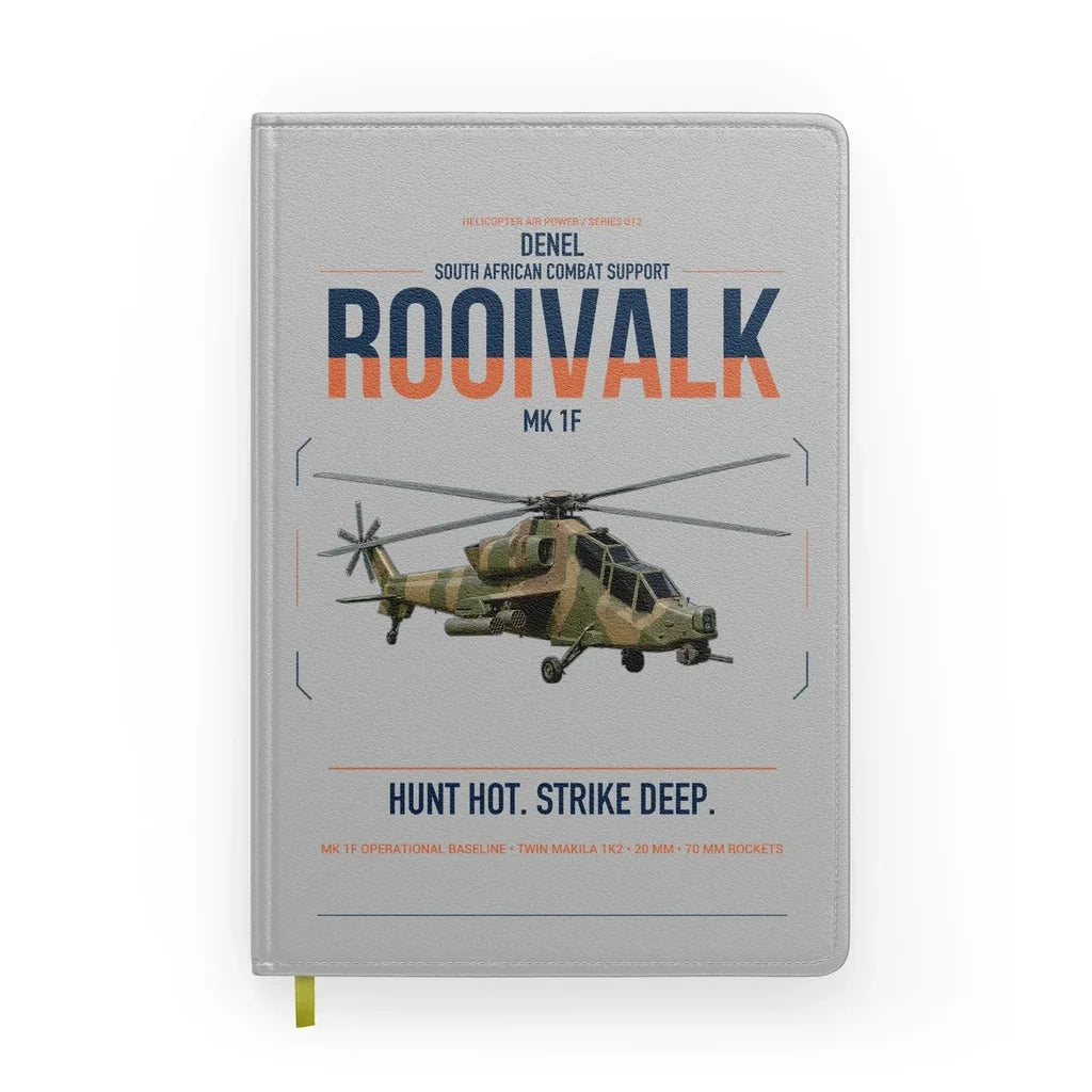 Denel Rooivalk Mk 1F design on light gray notebook