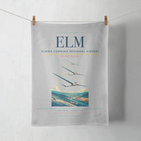 Thumbnail for Elmira Corning Regional Airport (ELM) design on light gray towel
