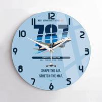 Thumbnail for Boeing 787-9 Dreamliner design on light blue no frame wall clock