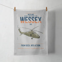 Thumbnail for Westland Wessex HU5 design on light gray towel