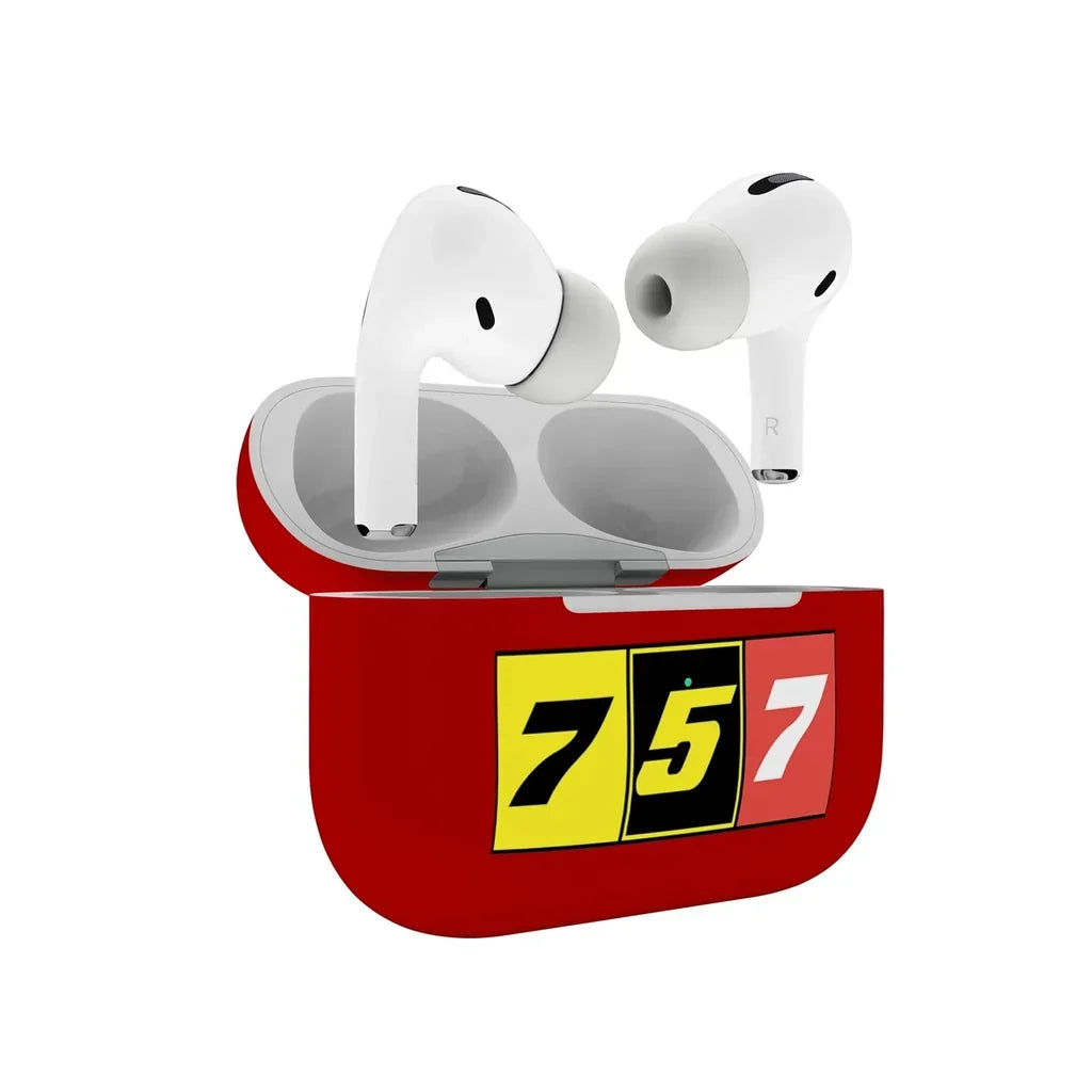 Flat Colourful 757 AirPods Pro plastic case - Red