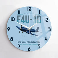 Thumbnail for F4U-1D Corsair design on light blue no frame wall clock