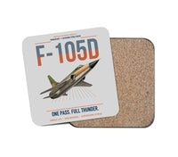 Thumbnail for F-105D Thunderchief design on light gray 1 piece coaster