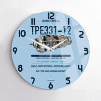 Thumbnail for TPE331-12 design on light blue no frame wall clock