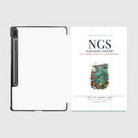 Thumbnail for Nagasaki Airport (NGS) design on white samsung tablet tablet case