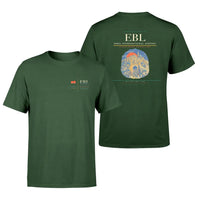 Thumbnail for Erbil International Airport (EBL) design printed on dark green double-side t-shirt
