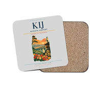 Thumbnail for Niigata Airport (KIJ) design on light gray 1 piece coaster