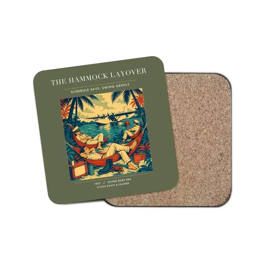 The Hammock Layover - Designed Coasters design on green army 1-piece