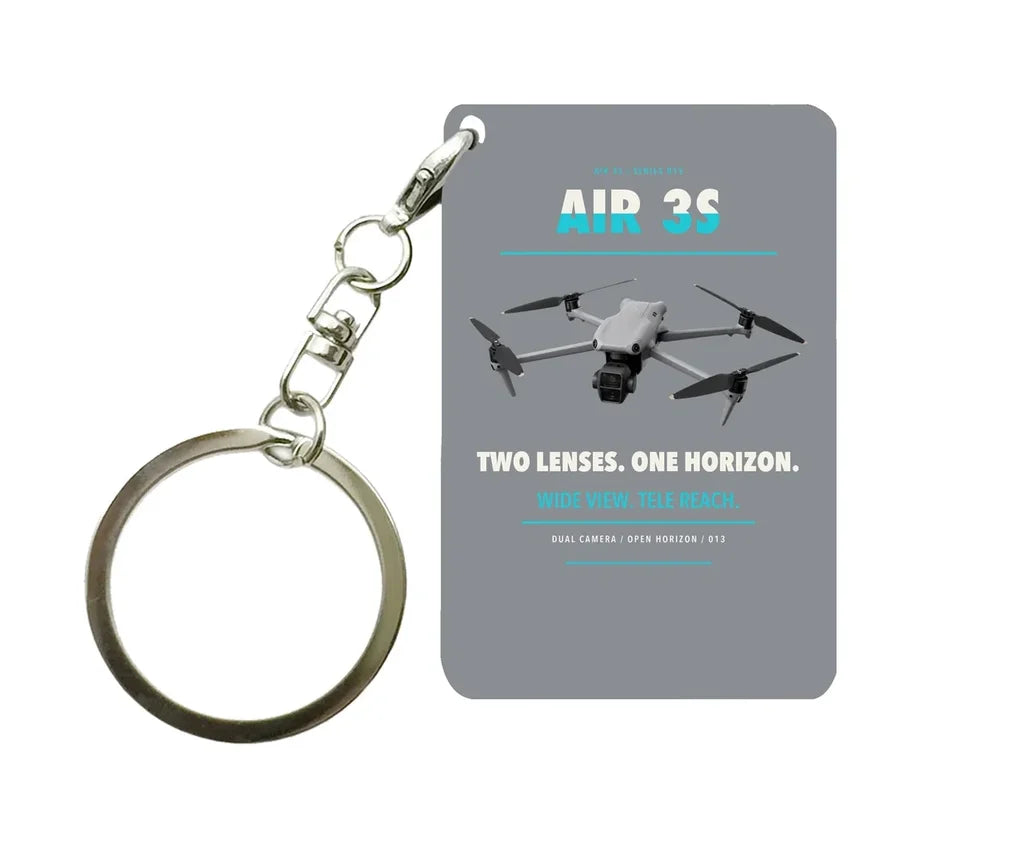 DJI Air 3S Key Chain design on gray key chain